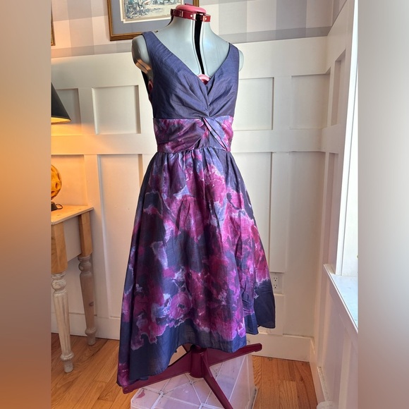 Lela Rose Elegant Purple and Black Women's Dress Size 6 - Picture 6 of 8